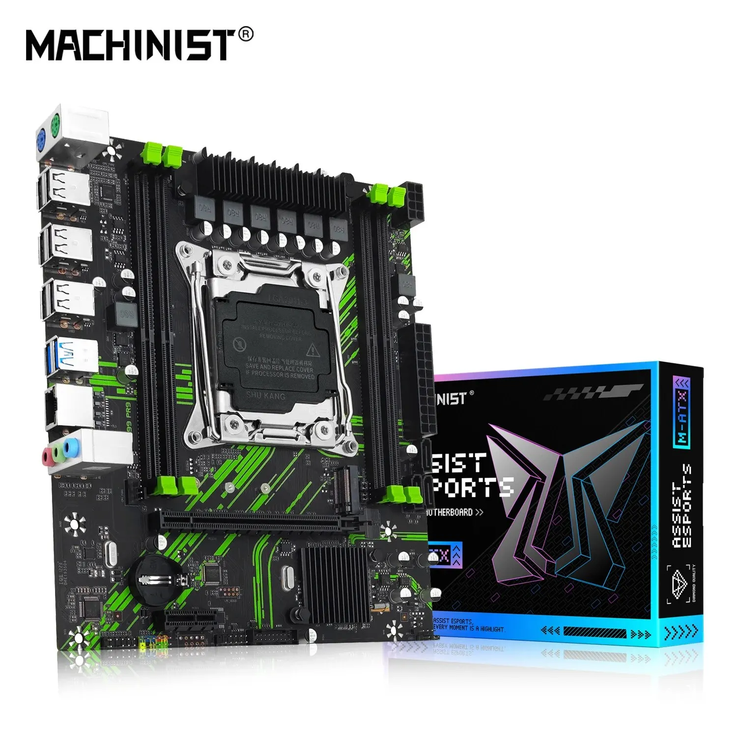 Machinist X99 Motherboard X99 PR9 Support LGA 2011-3 Intel Xeon E5 V3&V4 CPU DDR4 RAM SATA/NVME M.2 Slot