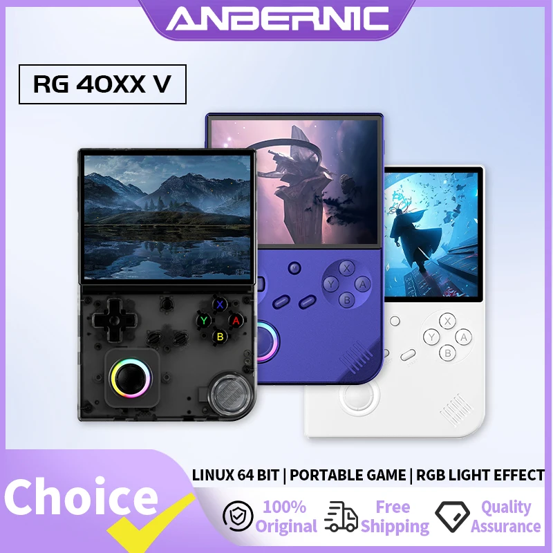 RG40XXV 64-bit Linux retro handheld game console 4.0 IPS screen supports 5g Bluetooth HD output 3200mah battery