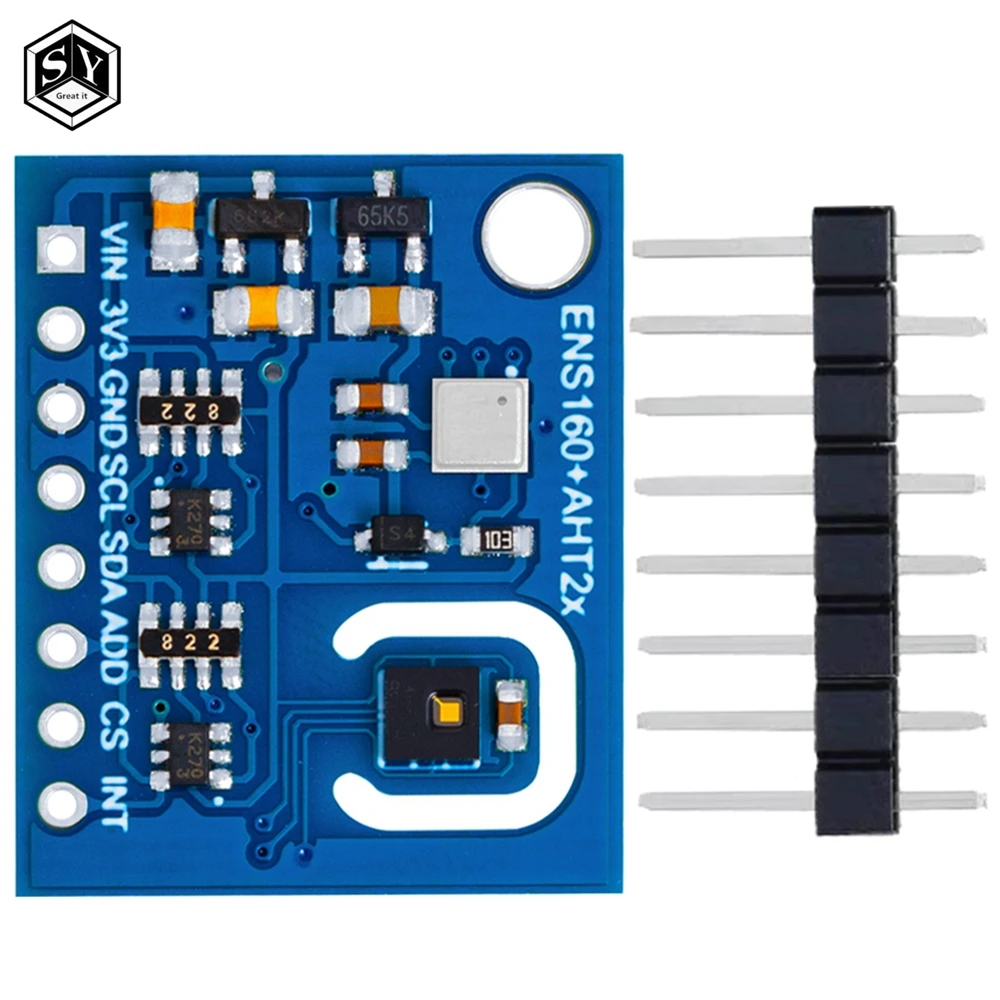 ENS160+AHT21 Carbon Dioxide CO2 eCO2 Tvoc Air Quality And Temperature And Humidity Sensor Replace CCS811 For Arduino