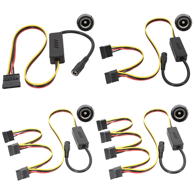 DC 5525 To Sata IDE Hard Drive Power Supply Cable DC 12V To 4Pin Molex/ Sata Hard Drive Cable Step-down Voltage Regulator