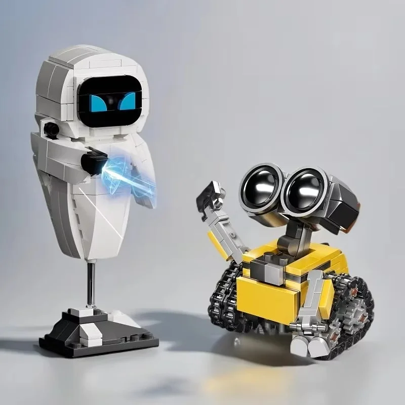 Wall.E Eve Small Particle Robot Assembly Model Kit Action Figure Boy Educational Toy Buildable Collectible No Special Effects