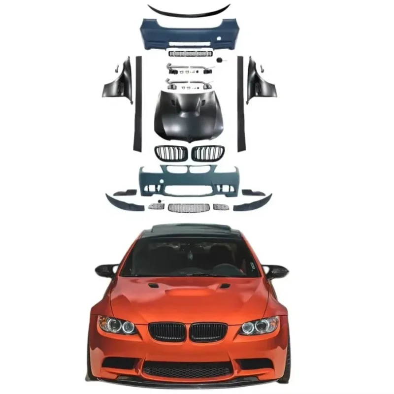 Factory Car E90 E92 E93 Front Rear Bumpers Kit M3 M4 Style 3 Series E90 E92 E93 2005-2012 Body Kits
