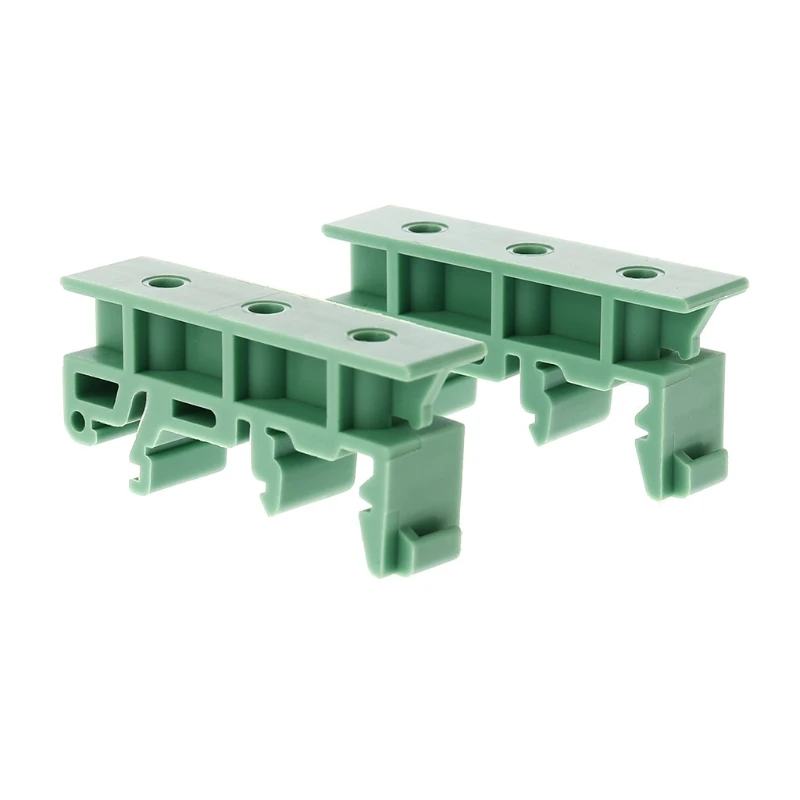 2pcs PCB 35mm DIN Rail Mounting Adapter Circuit Board Bracket Holder Carrier Clips Control Board Adapter with Screws