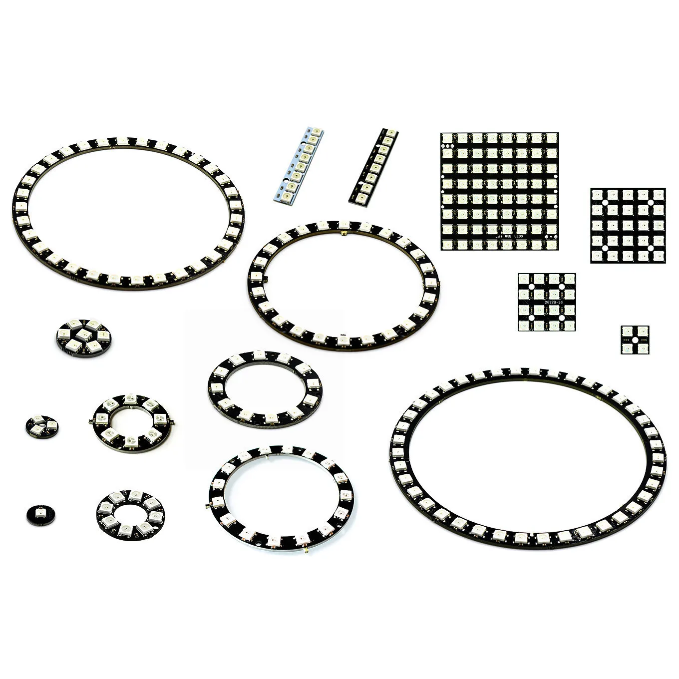 1pcs WS2812 RGB LED Ring 1Bit 8Bit 12Bit 16Bit 24Bit WS2812 5050 RGB LED + Integrated Drivers