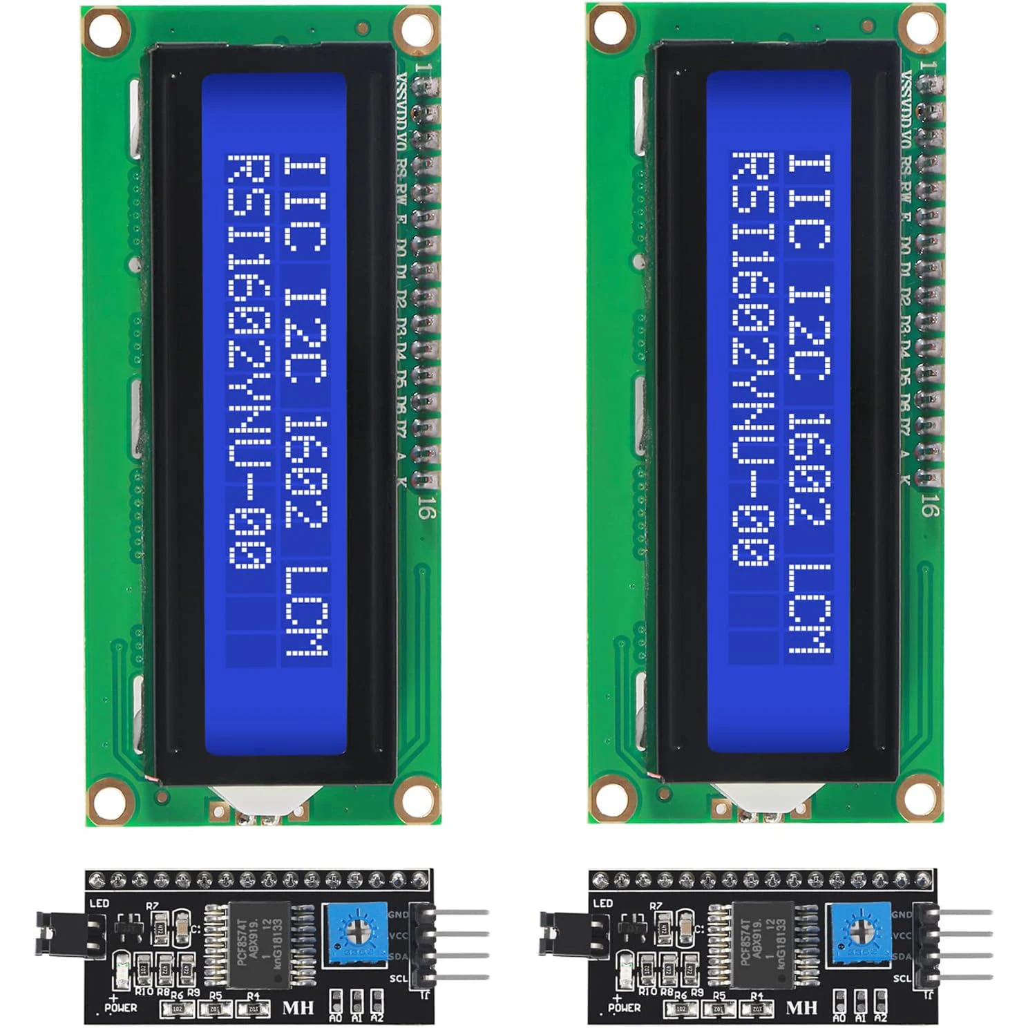 1602 LCD Display Module IC I2C TWI 16x2 Characters Serial Interface Adapter LCD Module for Raspberry Pi DIY Project