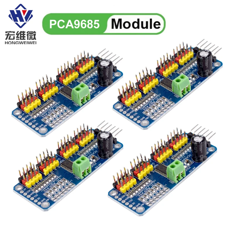 1-10PCS PCA9685 Robot Controller IIC Interface 16 Channel 12-Bit PWM Servo Motor Driver Board for Arduino Robot/ Raspberry Pi