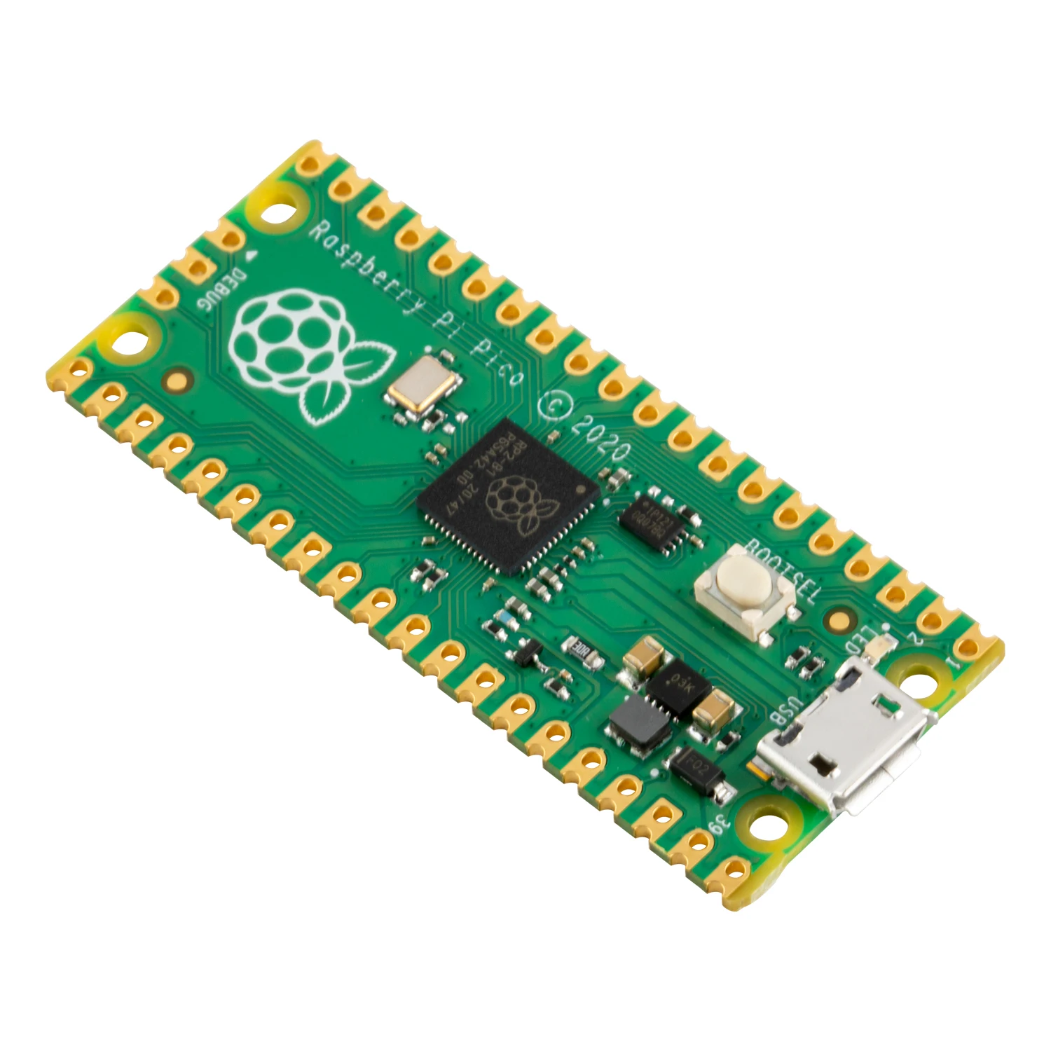 Official Raspberry Pi Pico Board RP2040 Dual-Core 264KB ARM Low-Power Microcomputers High-Performance Cortex-M0+ Processor