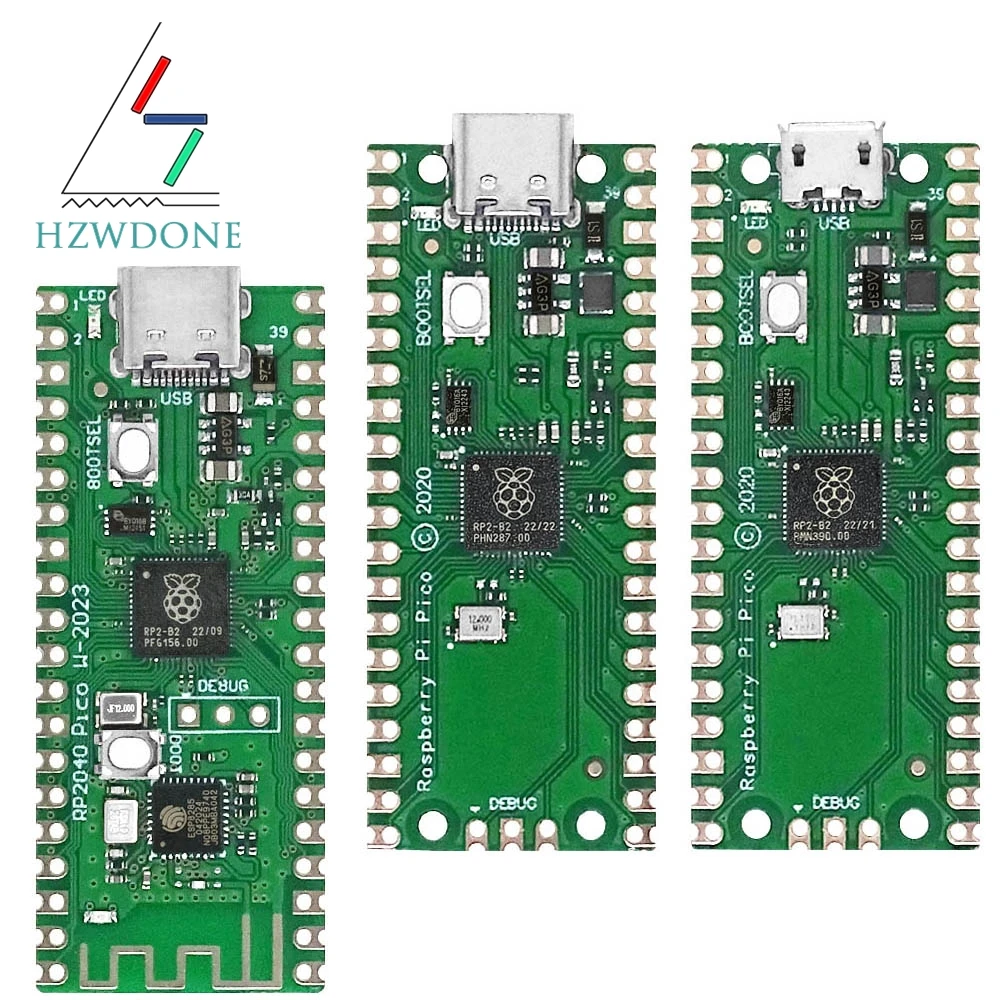 Raspberry Pi Pico Board RP2040 Pico W Dual-Core 264KB ARM Low-Power Microcomputers High-Performance Cortex-M0+ Processor