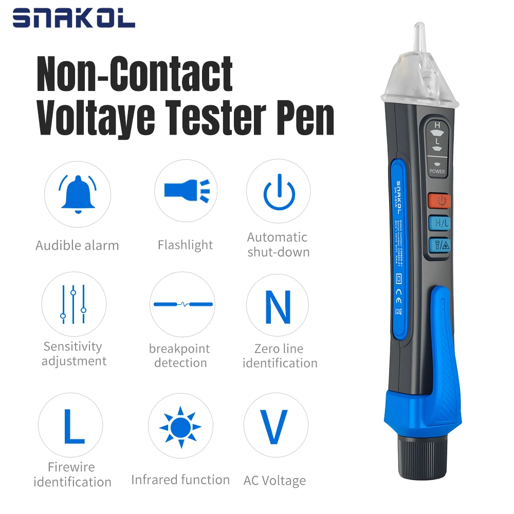 Voltage Detector Smart Non-Contact Voltage Tester Pen Meter 12-1000V Current Electric Sensor Test Pencil Voltage Indicator
