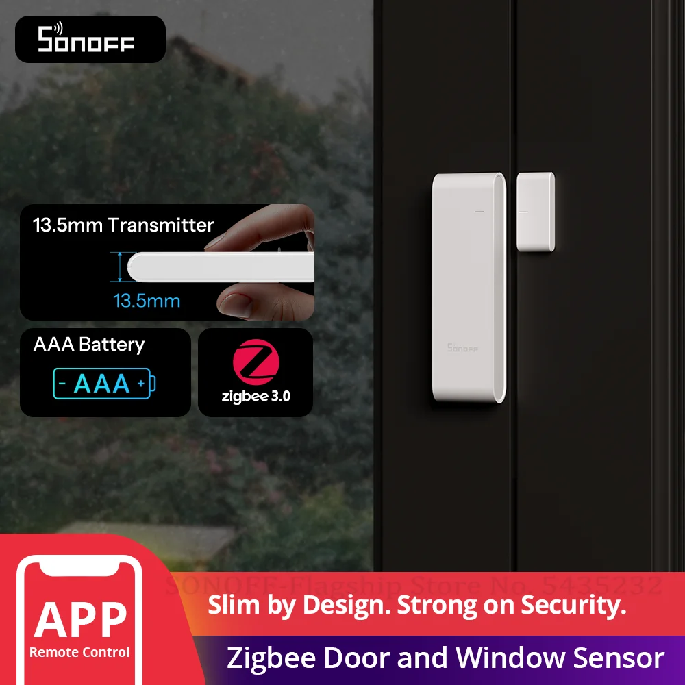 Sonoff SNZB-04PR2 SenseGuard DW Gen2 Zigbee Door/Window Sensor Active Security With Tamper Alerts Matter Bridge Via Apple Home